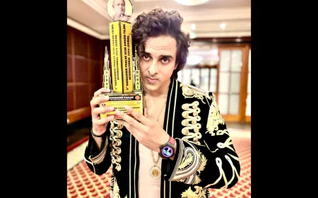 Actor Kabbir Honored with Dadasaheb Phalke Award for Most Influential Stylist Man of the Year 2024 in Dubai
