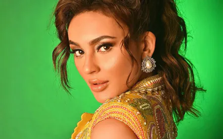 Seerat Kapoor Stuns In An Intricately Embroidered Glass Pearl Yellow Cord-Set; The Entire Look Costs A Whopping Price of 2,46,000 RS