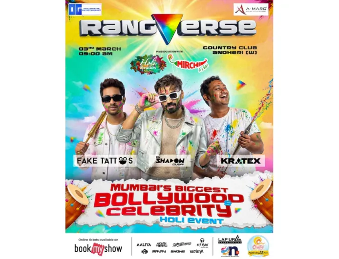 RANGVERSE 2026 Set to Redefine Holi Celebrations in Mumbai with DJ Shadow, Kratex, Fake Tattoos and Star DJs